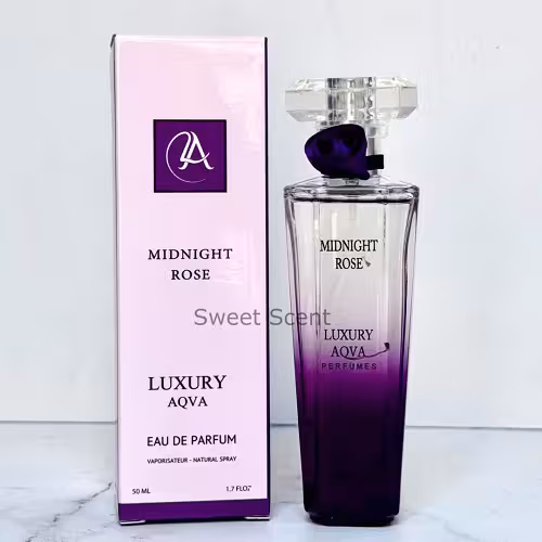 عطر و ادکلن لانکوم ترزور میدنایت رز لاکچری آکوا | Lancome Tresor Midnight Rose Luxury Aqva حجم 50 میل(شرکتی)