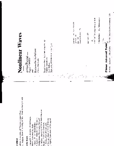 خرید و دانلود نسخه کامل کتاب Nonlinear waves