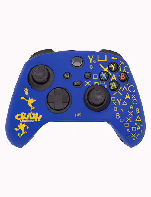 روکش محافظ دسته ایکس باکس سری X و S لیزری آبی زرد طرح کراش باندیکوت