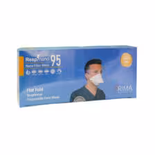 ماسک تنفسی نانویی N95 ریما مدل Flat Fold بسته 25 عددی