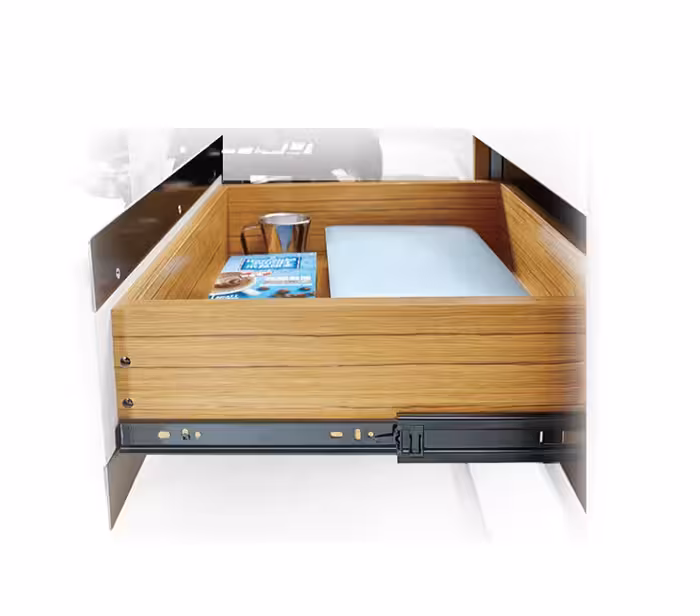 ریل ساچمه ای 3 تکه تلسکوپی45 کیلوگرمی P2O فشاری مشکی عمق 45 فانتونی کد B334