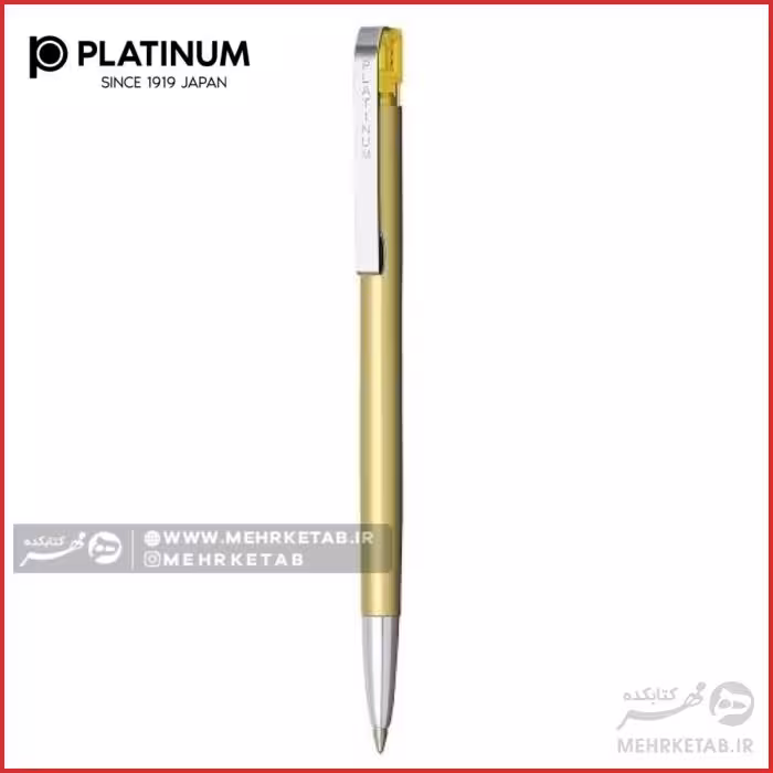 خودکار مینی پلاتینیوم بدنه فلزی مدل بی تی ای 500platinum mini iron pen BTE- 500