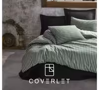 روتختی دونفره سبز طرح‌دار کاوری Bambu