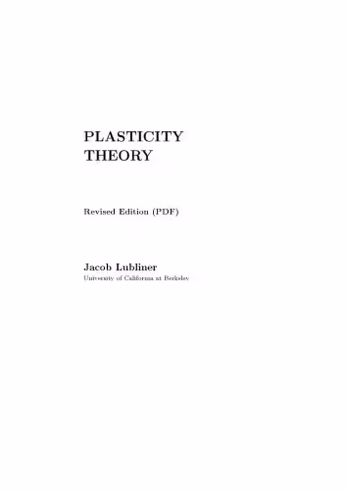 خرید و دانلود نسخه کامل کتاب Plasticity Theory (Dover Books on Engineering)
