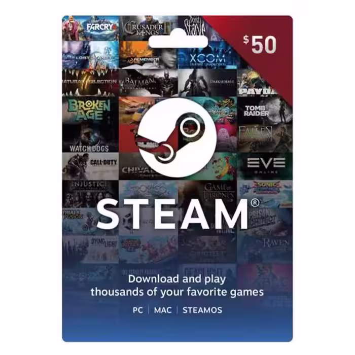 Steam Gift Card $50 US