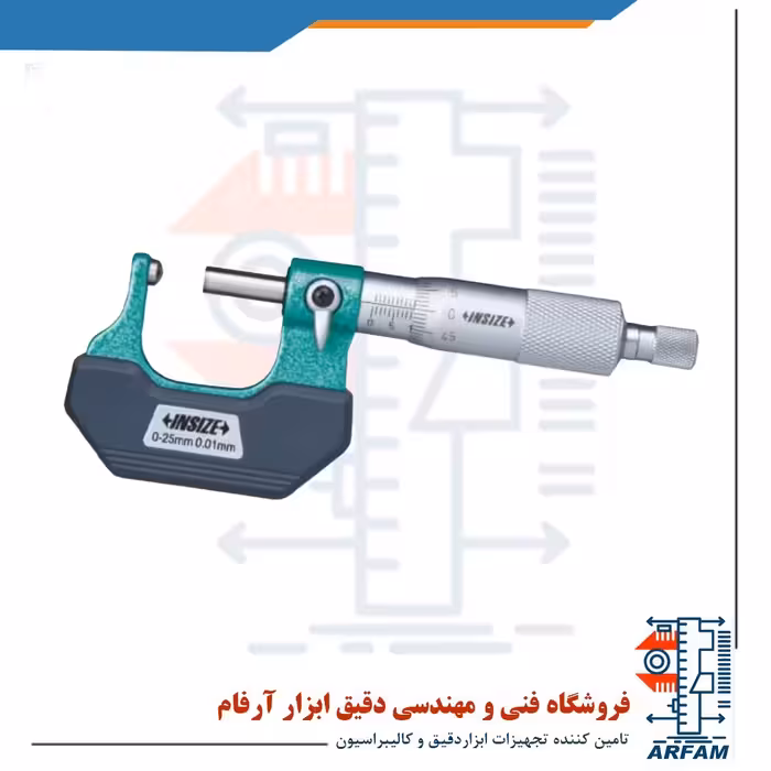 میکرومتر یک سر گرد اینسایز خارج سنج 25-0 میلی متر مدل 25-3260