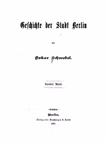 خرید و دانلود نسخه کامل کتاب Geschichte der Stadt Berlin