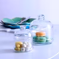 بانکه سایز کوچک ظرف شیشه ای و تنقلات خوری عسل خوری دایره