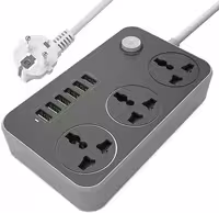 سه راهی برق شارژر دار 6USB AUTO MAX 3.4A