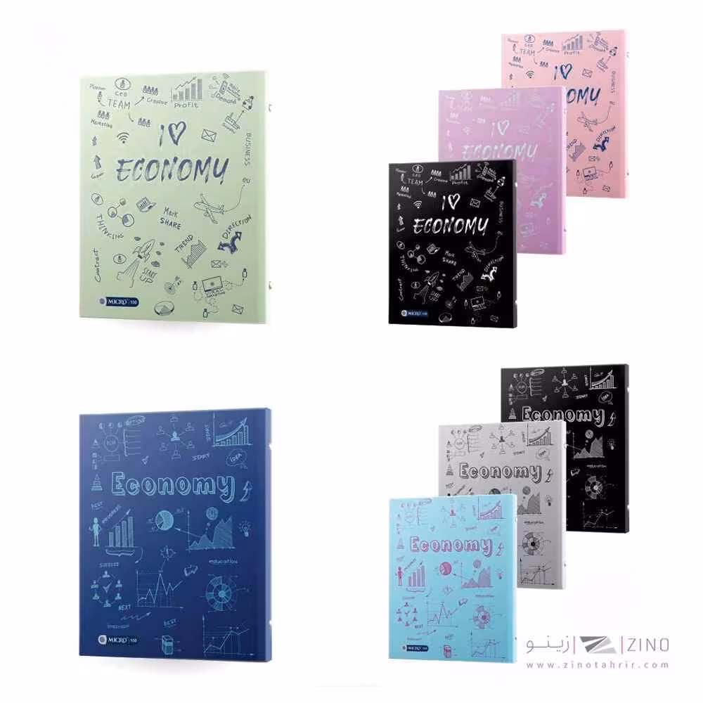 XXXدفترکلاسوری26حلقه100برگ قفل فلز میکرو سری اقتصاد کدA34