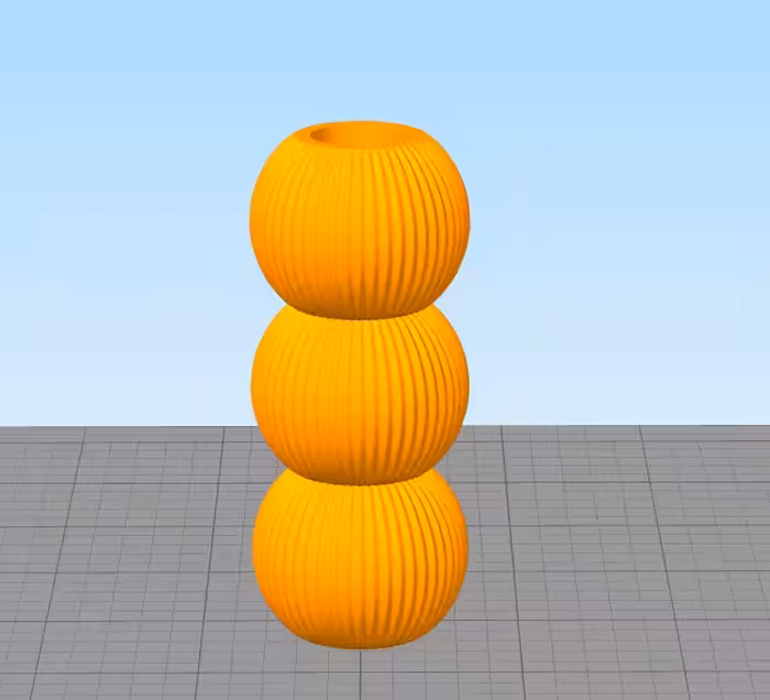 مدل سه بعدی گلدان حبابی شیاردار (STL)