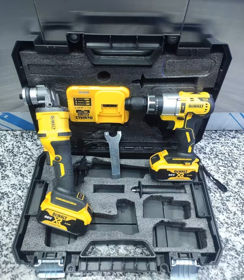 کیت دریل شارژی و مینی فرز شارژی براشلس 88 ولت طرح دیوالت مدل 88V