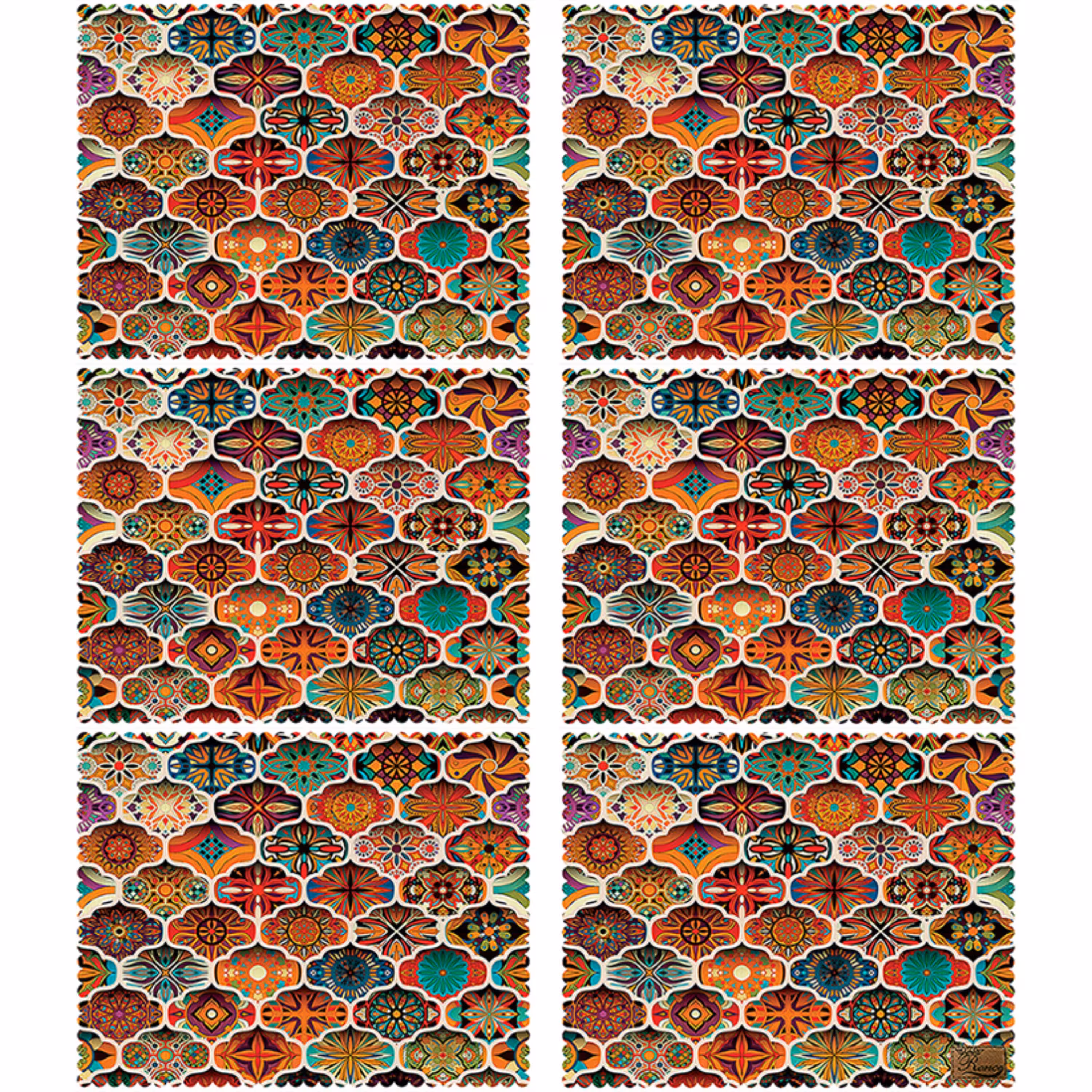 زیر بشقابی مستطیلی پارچه مخمل سایز 35 در 40 مدل U3-550 شرکت رنس