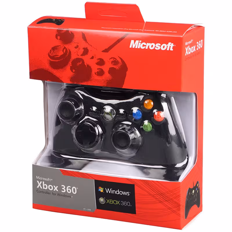 دسته بازی تک شوکدار مایکروسافت Xbox 360 / PC High Copy رنگبدی جور