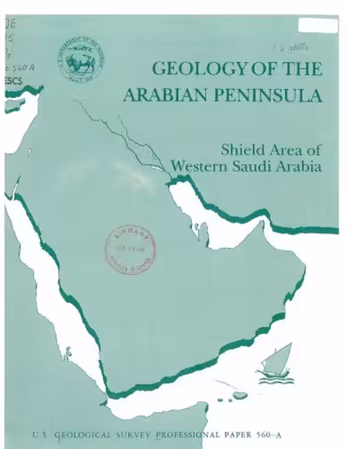 خرید و دانلود نسخه کامل کتاب Geology of the Arabian Peninsula, Shield area of Western Saudi Arabia