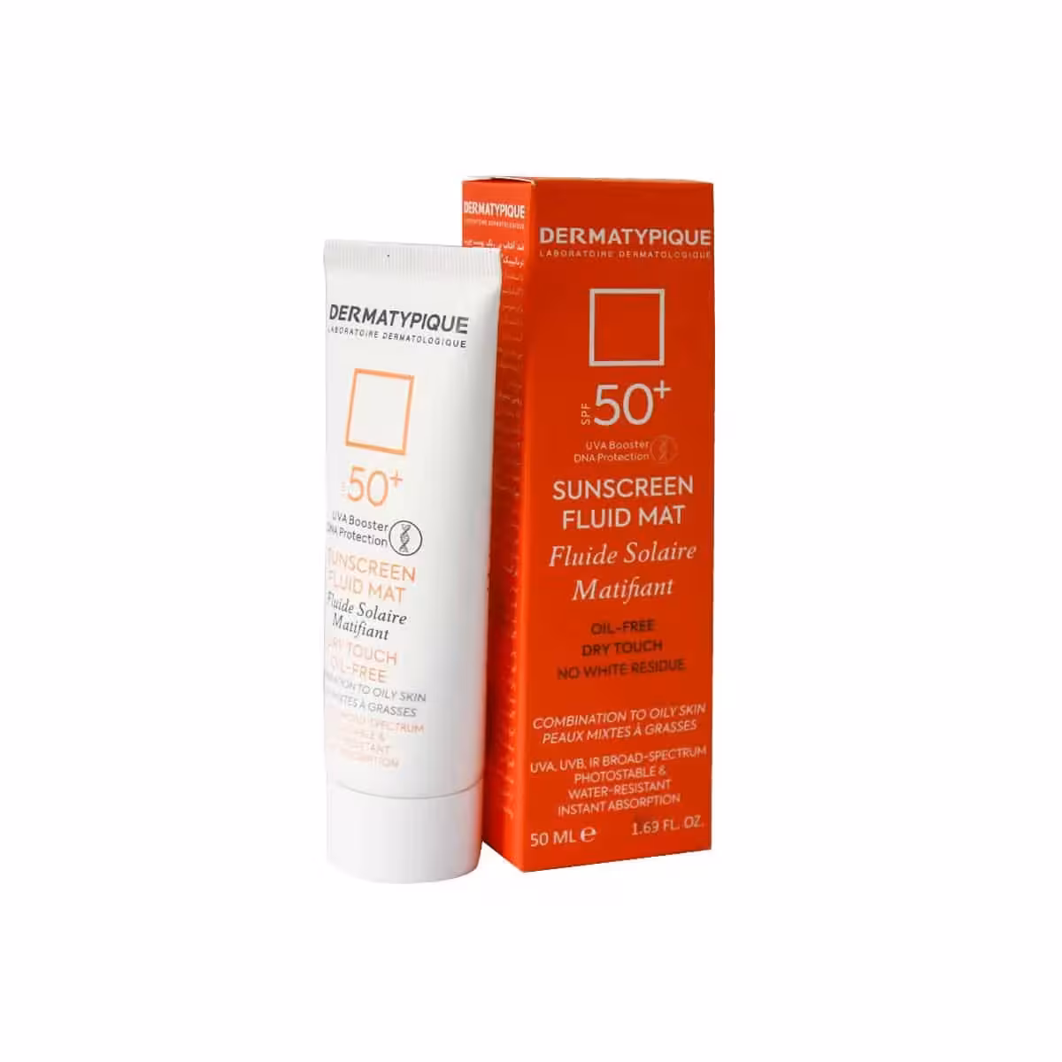 ضد آفتاب فاقد چربی مت SPF50  درماتیپیک بی رنگ 50 میلی لیتر