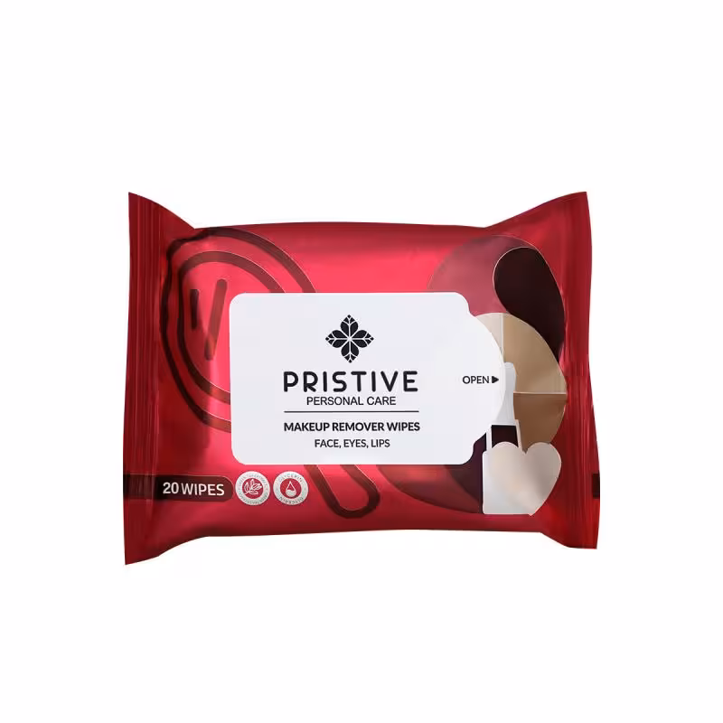 دستمال مرطوب پاک کننده آرایش پوست نرمال پریستیو20عددی