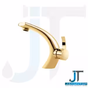 شیر روشویی اهرمی تکی طلایی آریانا (مدل کوئین)