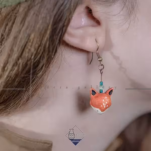 گوشواره حجم دار روباه