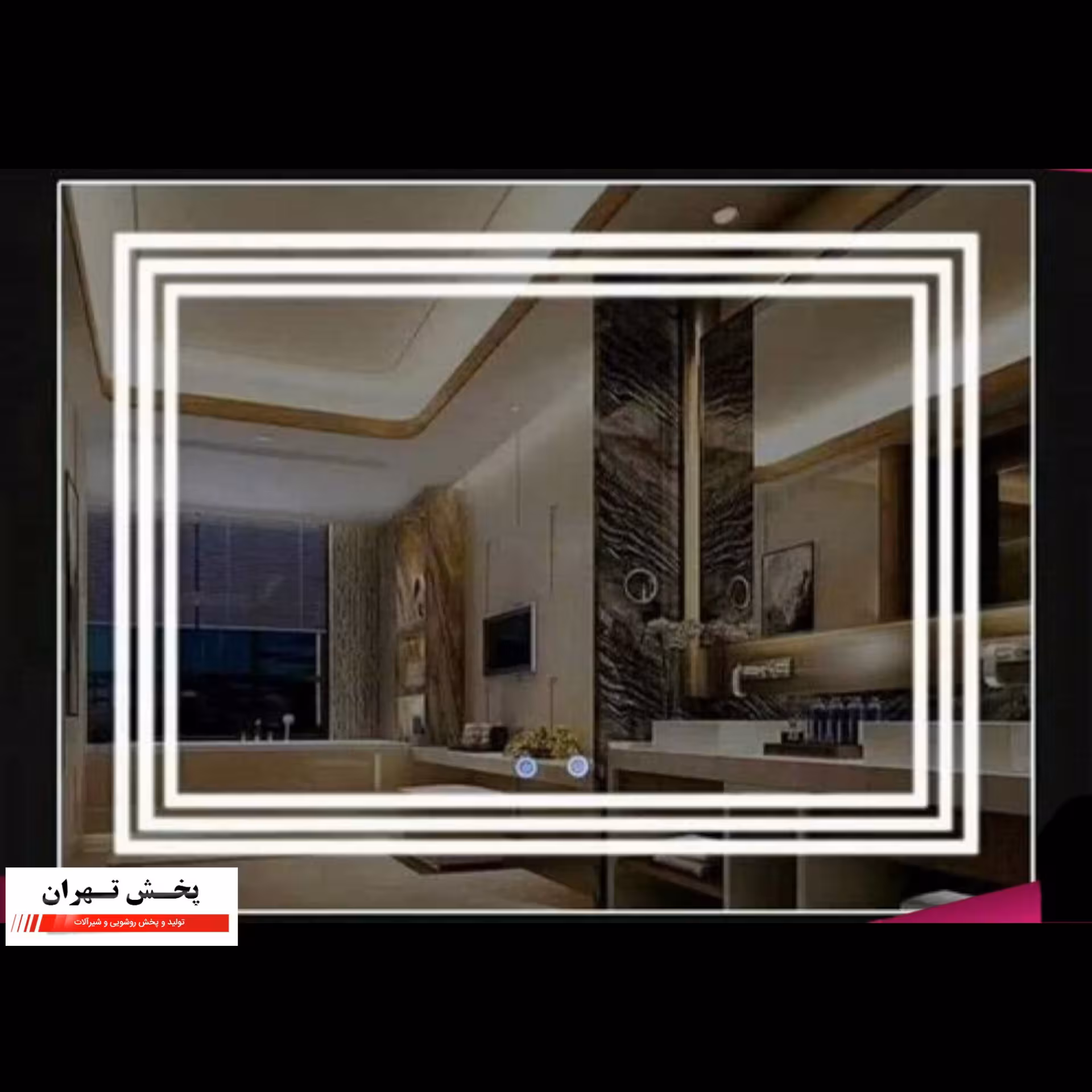 آینه بک لایت سند بلاست مدل m06 سایز 60*80