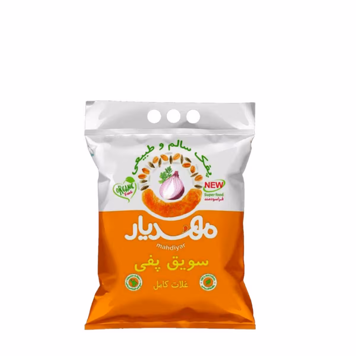 سویق پفی پیاز جعفری خانواده 500گرمی مهدیارMahdiyar puffed onion & parsley Swayq for family 500g