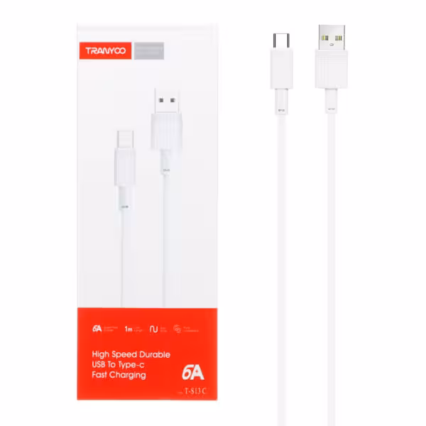 کابل شارژ فست تایپسی TRANYOO Type-C مدل S13-C – کد4199