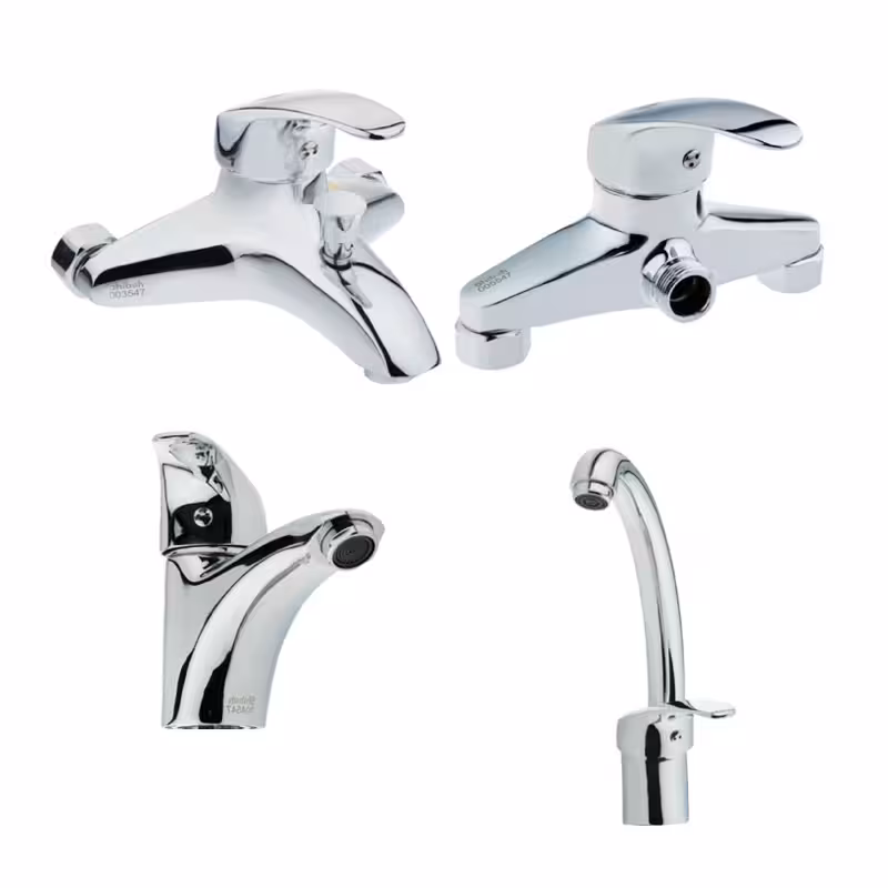 ست شیرآلات شیبه مدل خزر (با ظرفشویی ثابت)