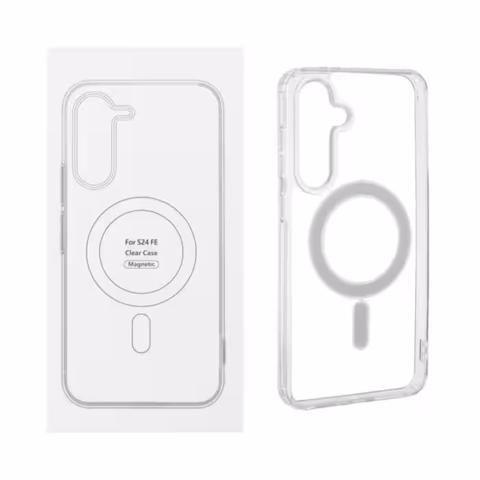 قاب شفاف Samsung Galaxy S24 FE با قابلیت شارژ MagSafe (پک دار)-کد5425