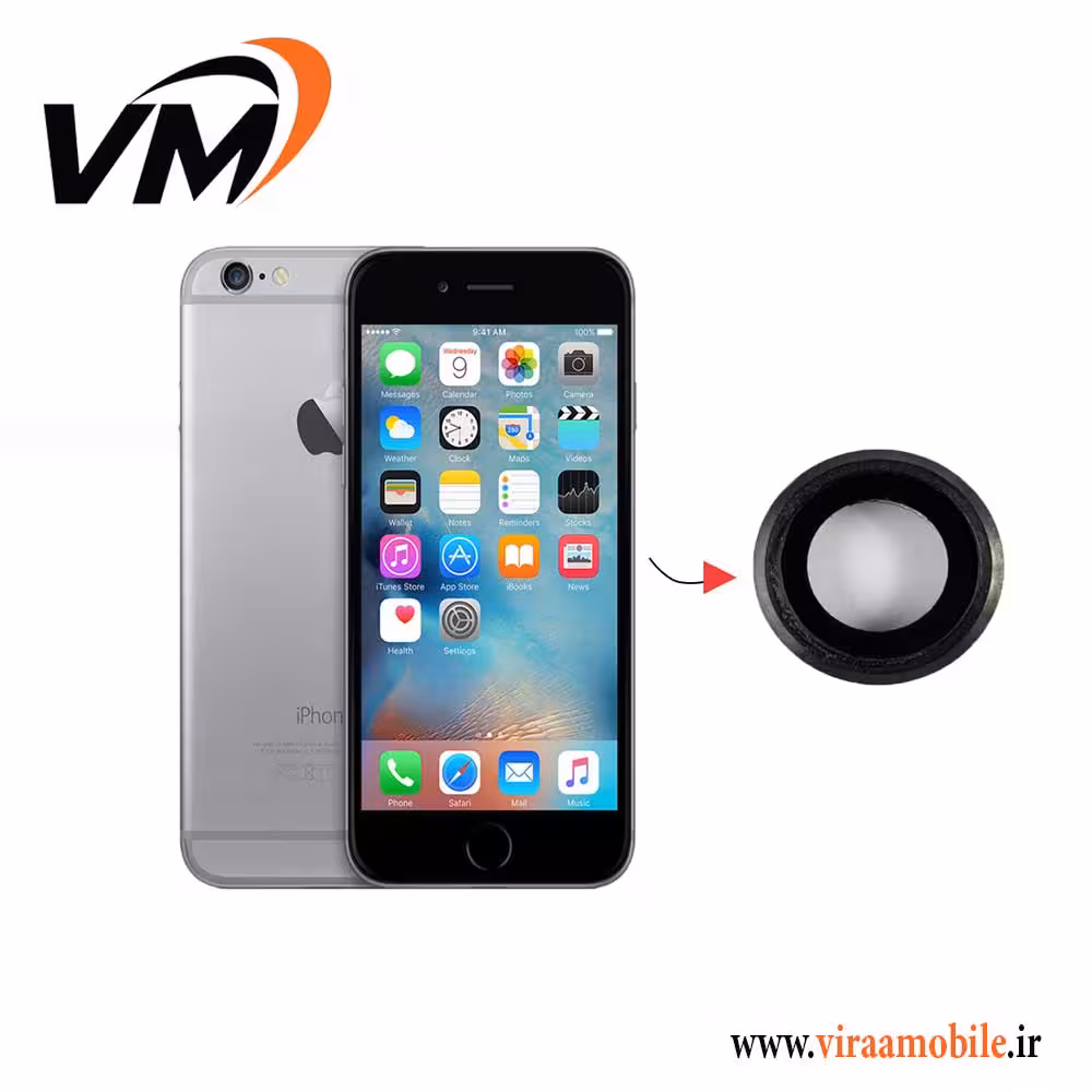 شیشه دوربین اصلی آیفون iPhone 6