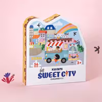 پازل کودک 56 تکه مدل بستنی KID FANS SWEET CITY کد KS2447