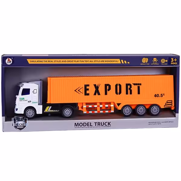 ماکت تریلی فلزی با کانتینر Die cast