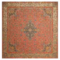 رومیزی مربع ترمه ابریشم تار سفید کد TRM96