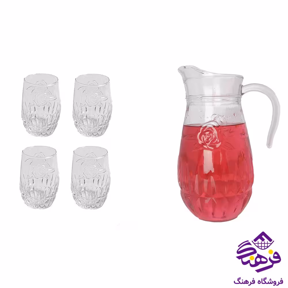 پارچ و لیوان رزا کادو کاوه 4دک