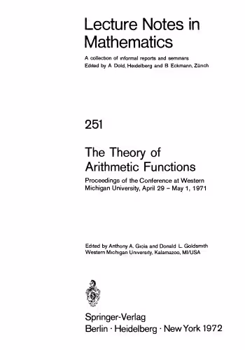 خرید و دانلود نسخه کامل کتاب The Theory of Arithmetic Functions