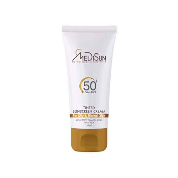 کرم ضد آفتاب رنگی SPF50 مدیسان