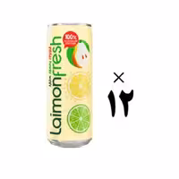نوشیدنی گازدار گلابی لایمون پک 12 عددی Laimon Fresh
