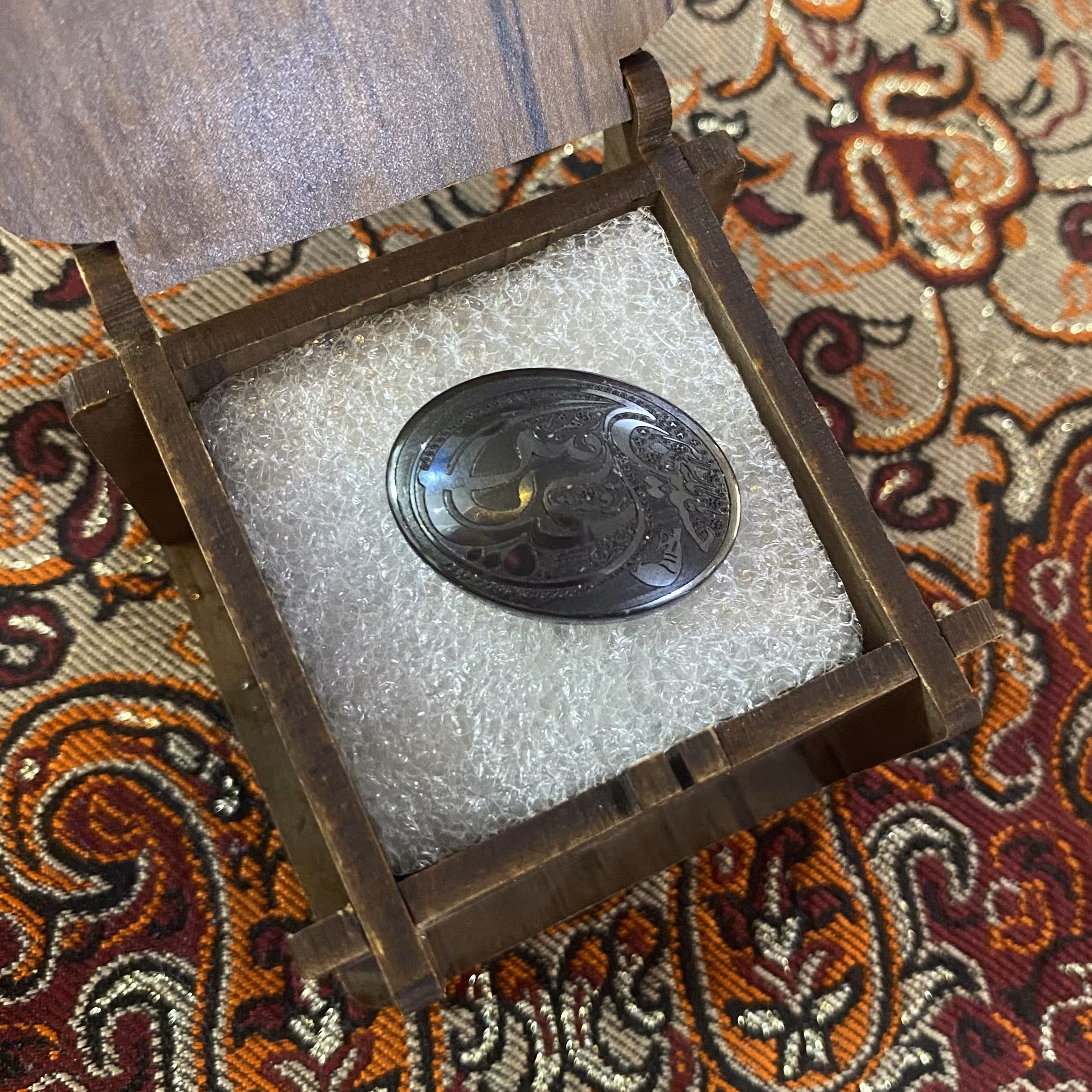 نگین  حدید مکتوب امام حسین و عباس (ع) کد 1611