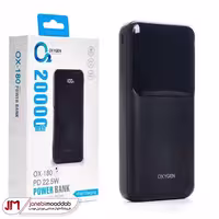 پاوربانک OXYGEN مدل OX-180 با ظرفیت 20000 میلی آمپرساعت