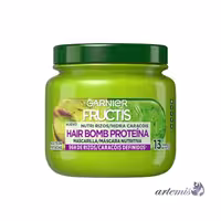 ماسک مو پروتئین و آبرسان موهای فر گارنیر Garnier Fructis Protein Hair حجم 320 میلی‌لیتر