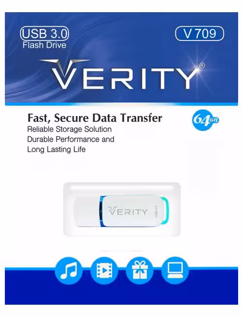 فلش مموری وریتی مدل V709 USB3 ظرفیت 64 گیگابایت