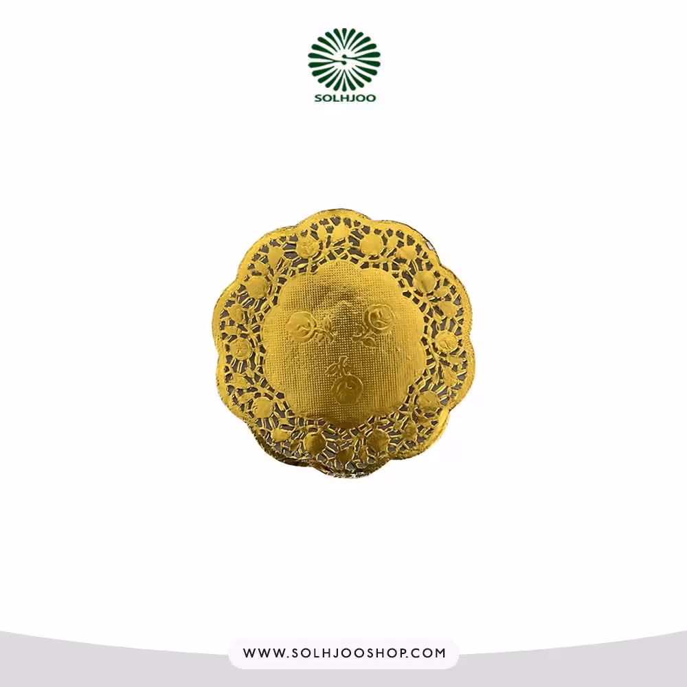 دانتل زیر کیک گرد طلایی 9 سانت 100عددی