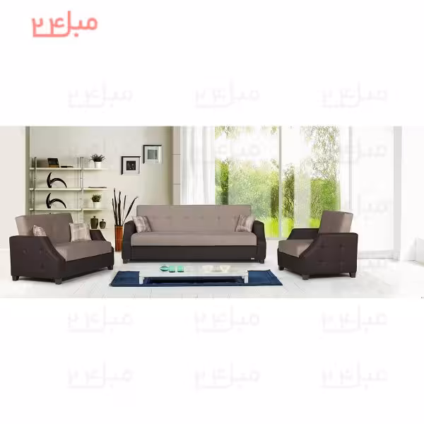 ست مبل راحتی تختخواب شو ( تخت شو ) 7 نفره مدل S84