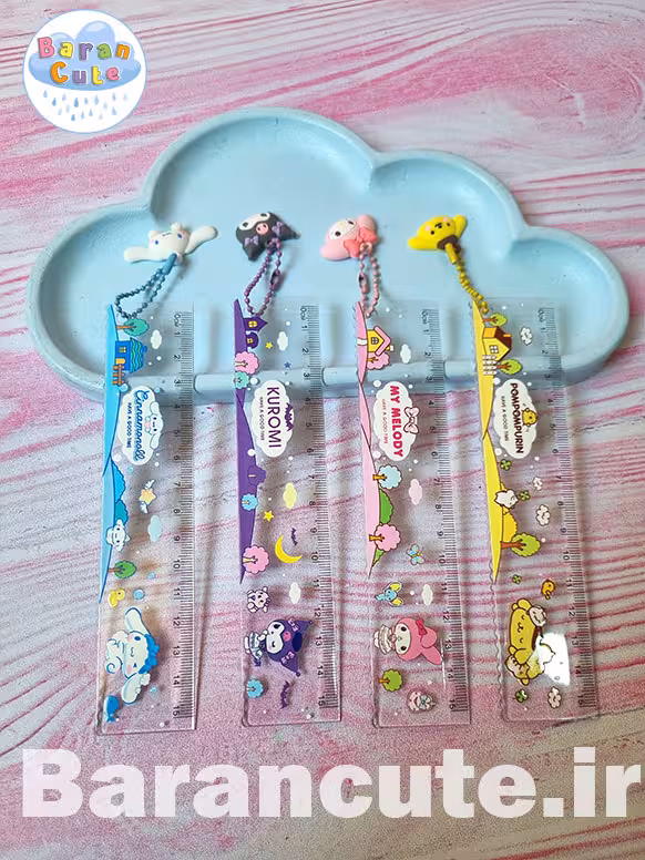 خط کش فانتزی عروسکی آویز دار طرح کورومی و دوستان