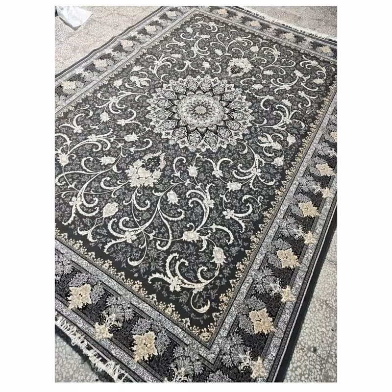 فرش ماشینی500شانه ورژن طرح طلنازدودی12متری(باارسال رایگان)