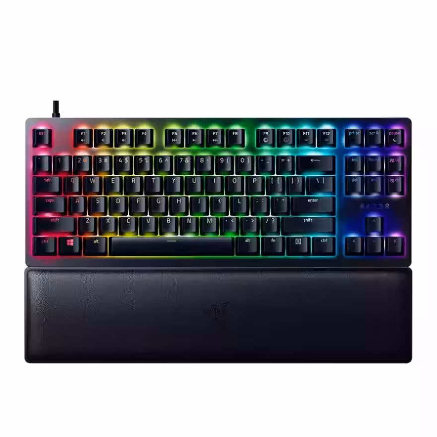 کیبورد باسیم اپتیکال گیمینگ ریزر مدل Huntsman V2 TKL Purple Switch