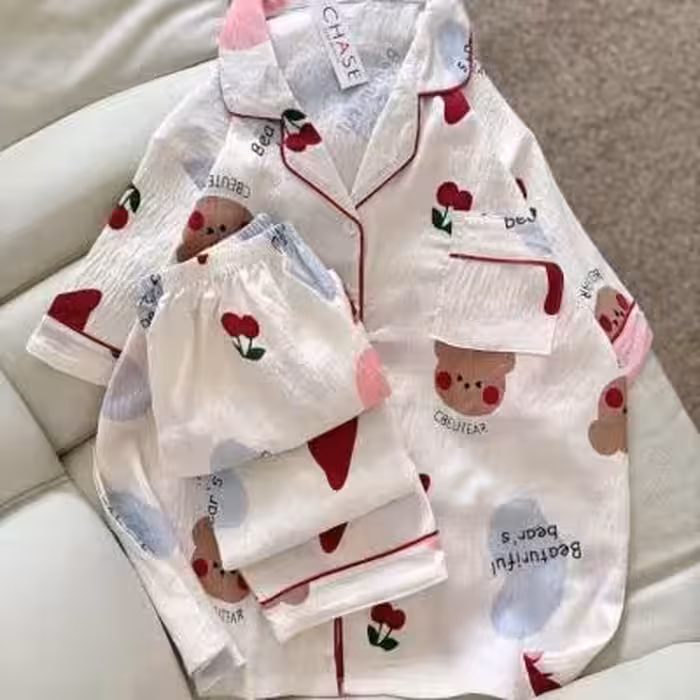 ست دو تیکه وارداتی نخ پنبه کریشه