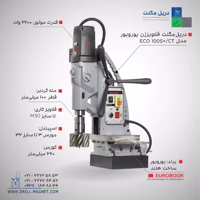 دریل مگنت قلاویززن یوروبور مدل ECO 100S /CT