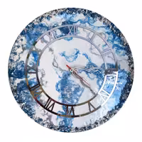 ساعت دیواری مدل رزینی طرح مرمر آسمان قطر40