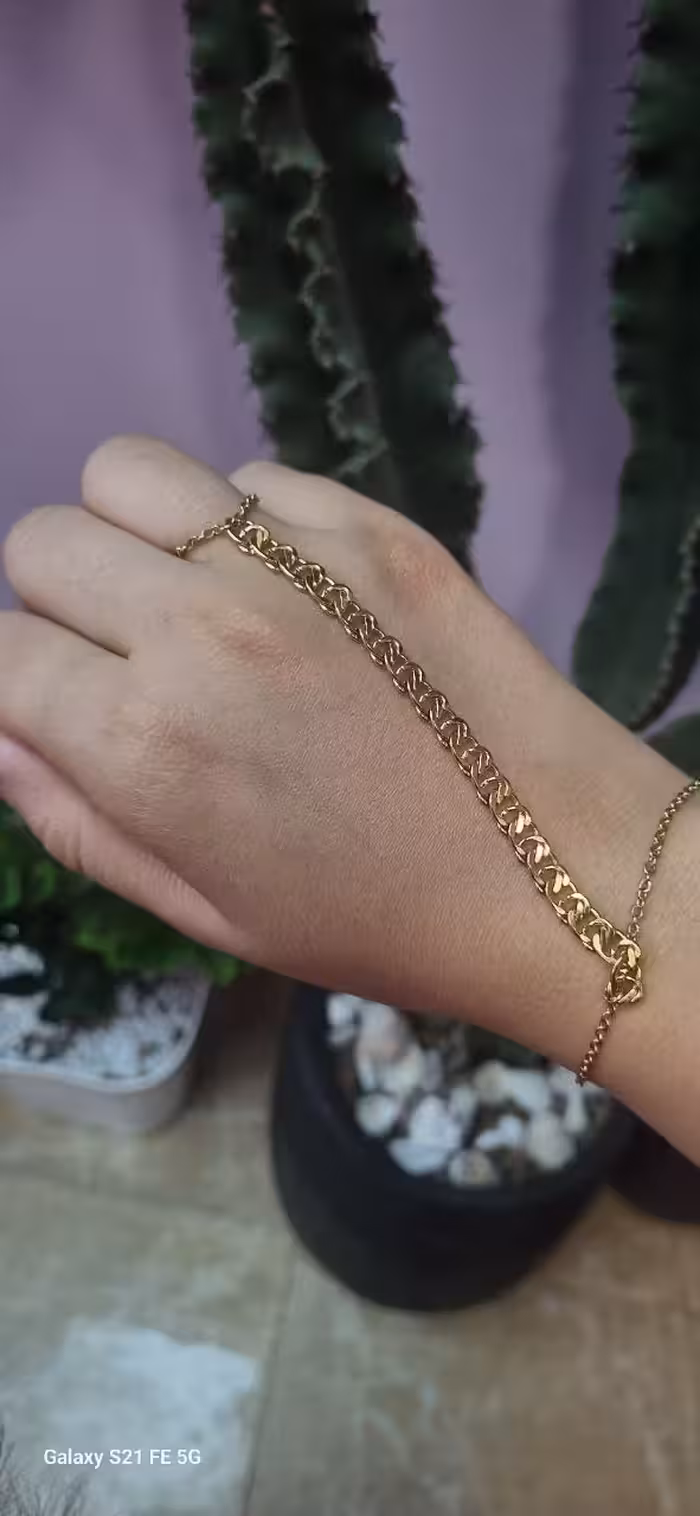 تمیمه دستبند طلایی استیل رنگ ثابت