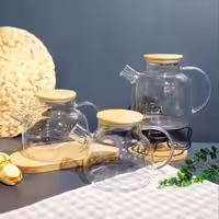 قوری پیرکس 1800 میل درب بامبو